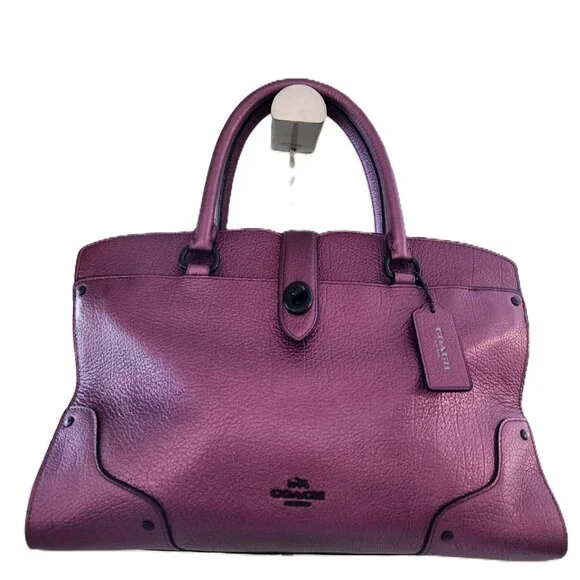 Nwot Coach Mercer Halogram Purple Metallic Shoulder Bag Purse - Picture 1 of 15